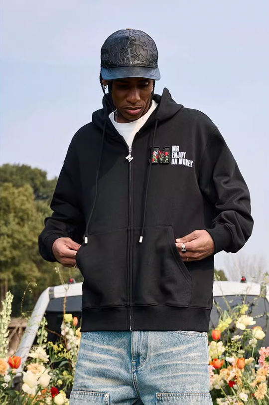 MEDM Velcro Cardigan Zipper Hoodie