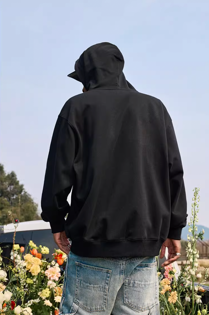 MEDM Velcro Cardigan Zipper Hoodie