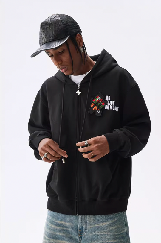 MEDM Velcro Cardigan Zipper Hoodie