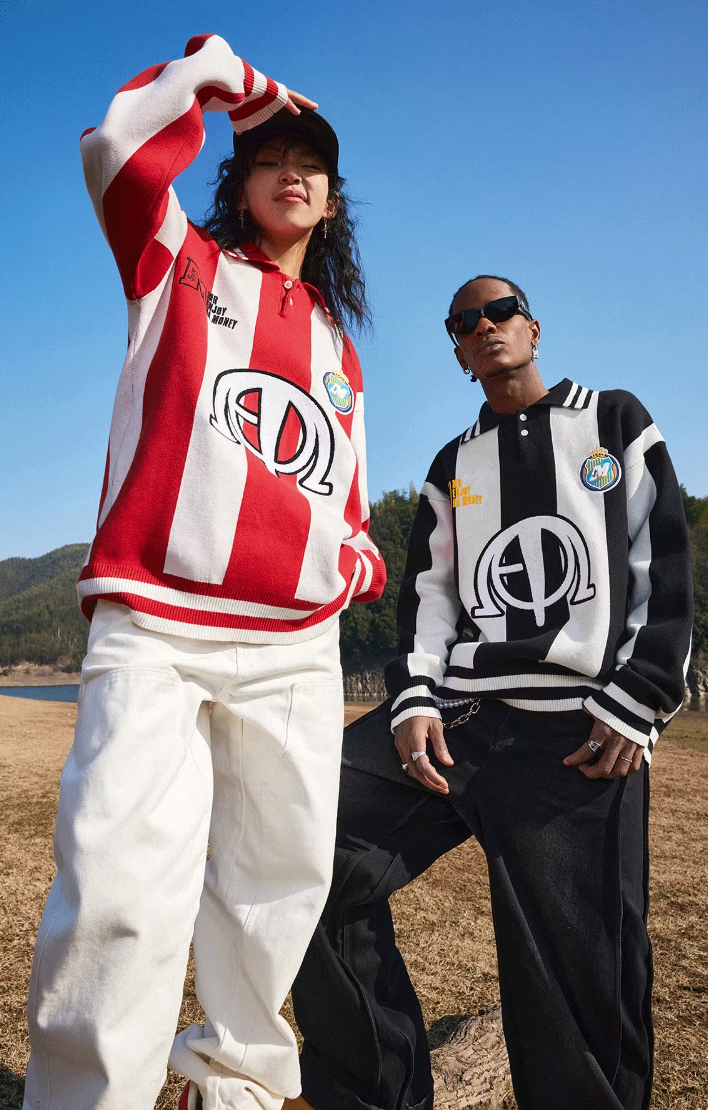 MEDM Polo Collar Embroidered Knit Sweater