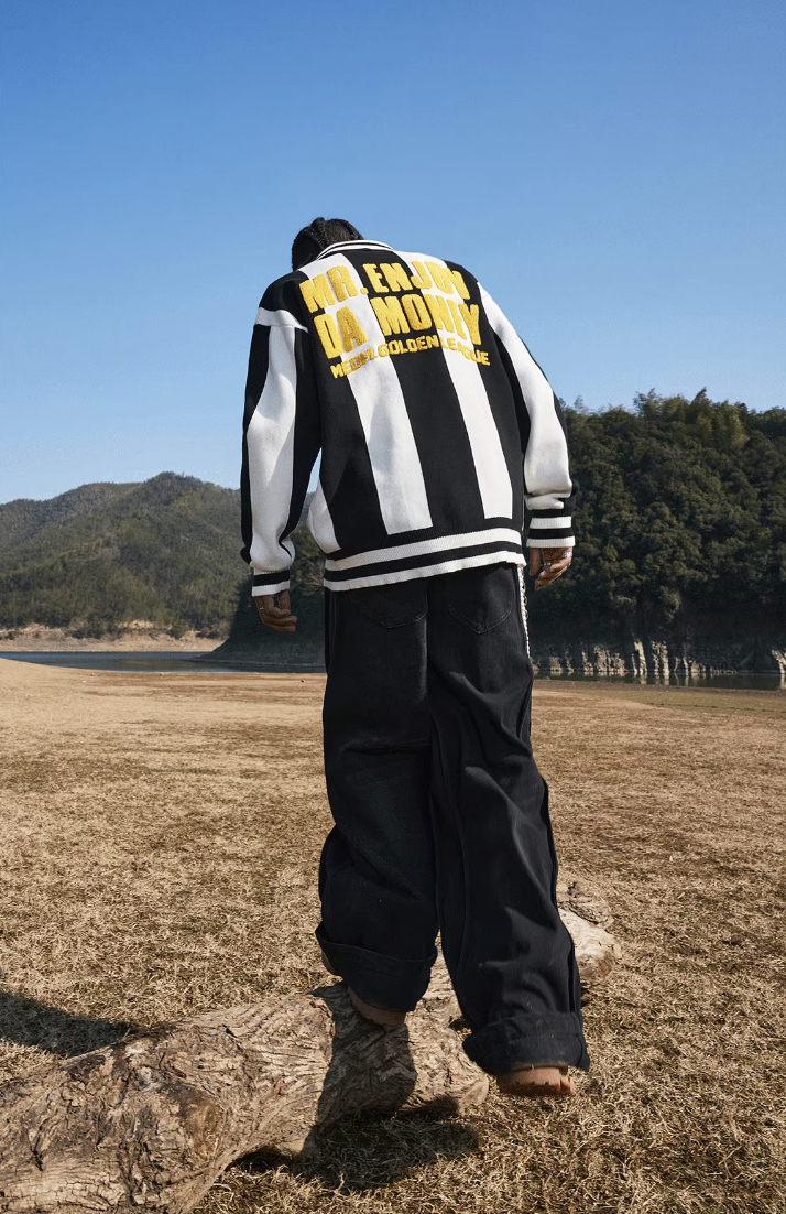 MEDM Polo Collar Embroidered Knit Sweater