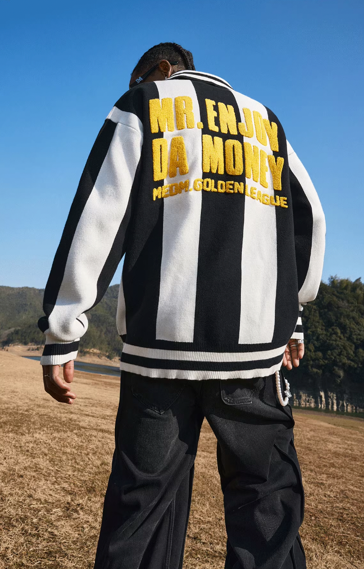 MEDM Polo Collar Embroidered Knit Sweater