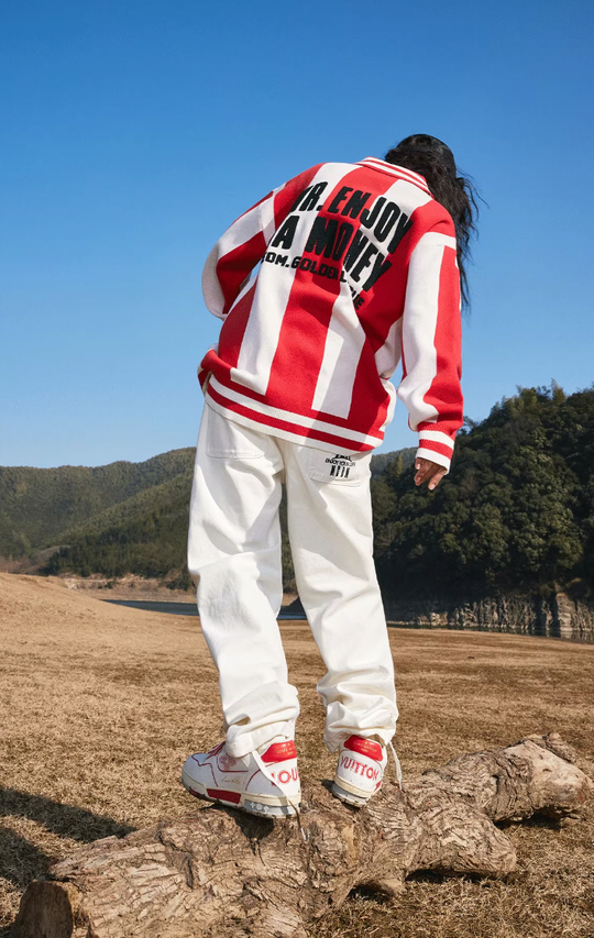 MEDM Polo Collar Embroidered Knit Sweater