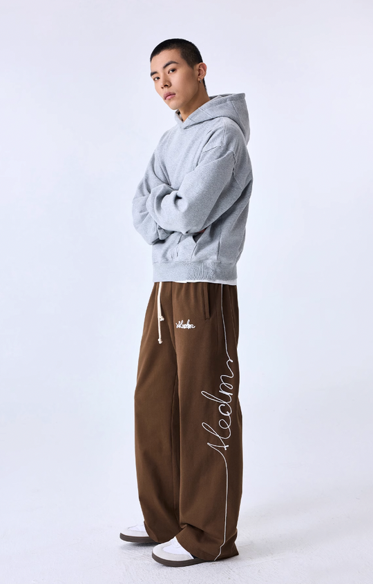 MEDM Basic Letters Embroidered Pants