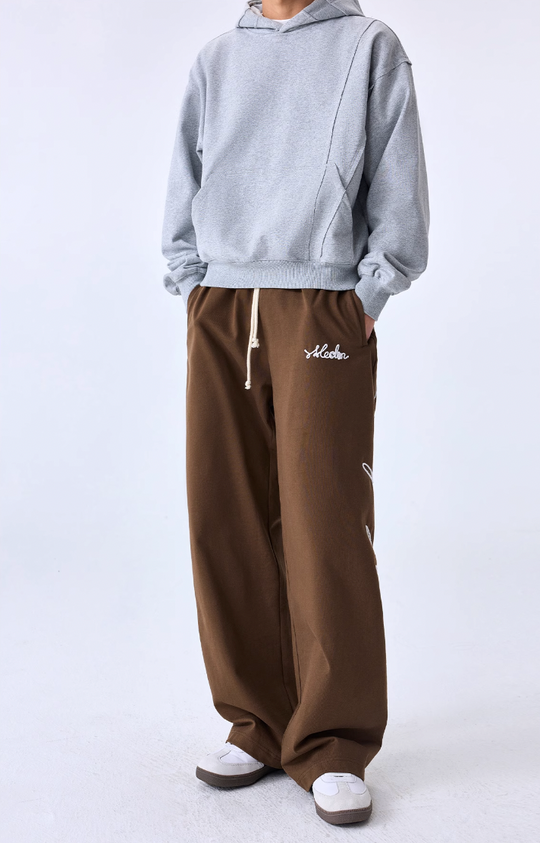 MEDM Basic Letters Embroidered Pants