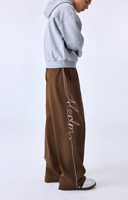 MEDM Basic Letters Embroidered Pants