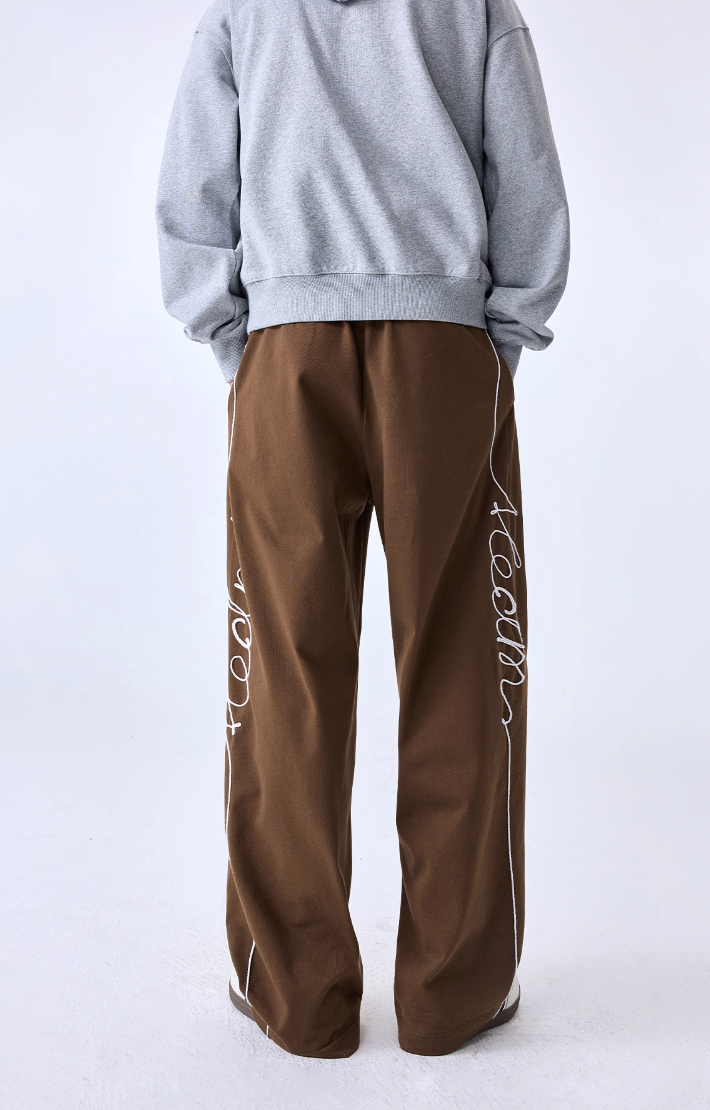 MEDM Basic Letters Embroidered Pants