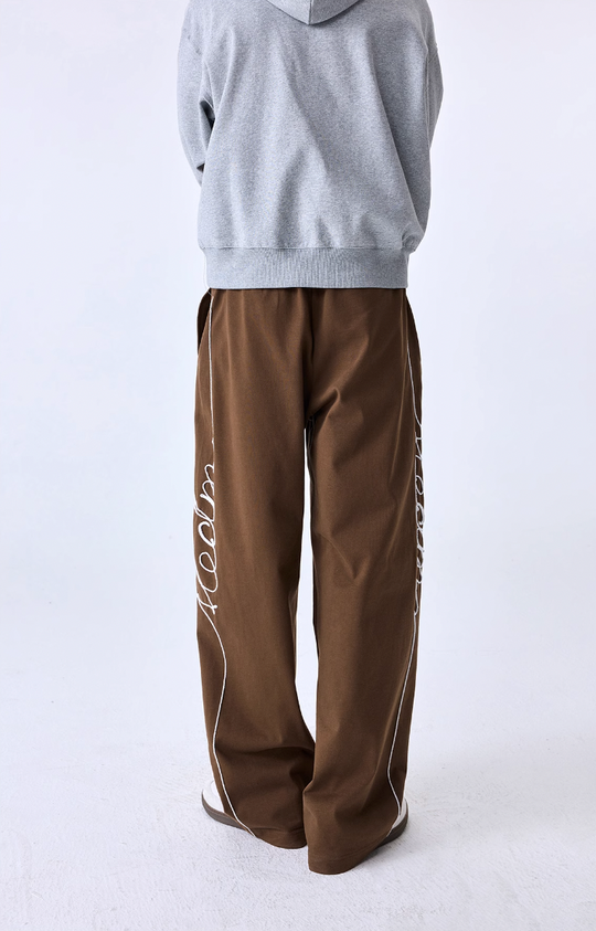 MEDM Basic Letters Embroidered Pants
