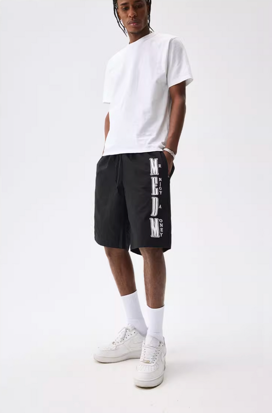 MEDM Nylon Letter Logo Sports Shorts