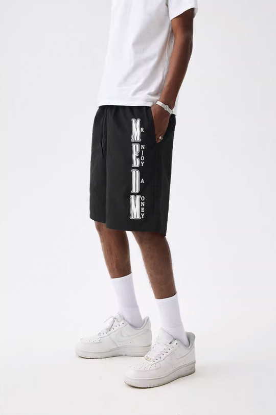 MEDM Nylon Letter Logo Sports Shorts