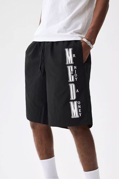 MEDM Nylon Letter Logo Sports Shorts