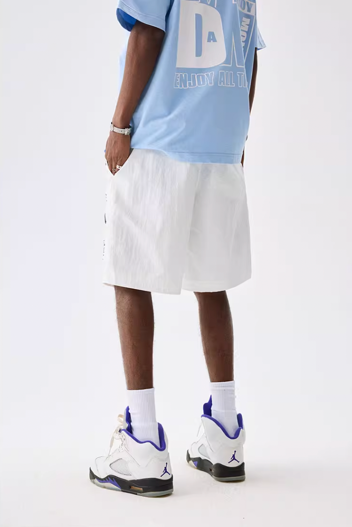 MEDM Nylon Letter Logo Sports Shorts