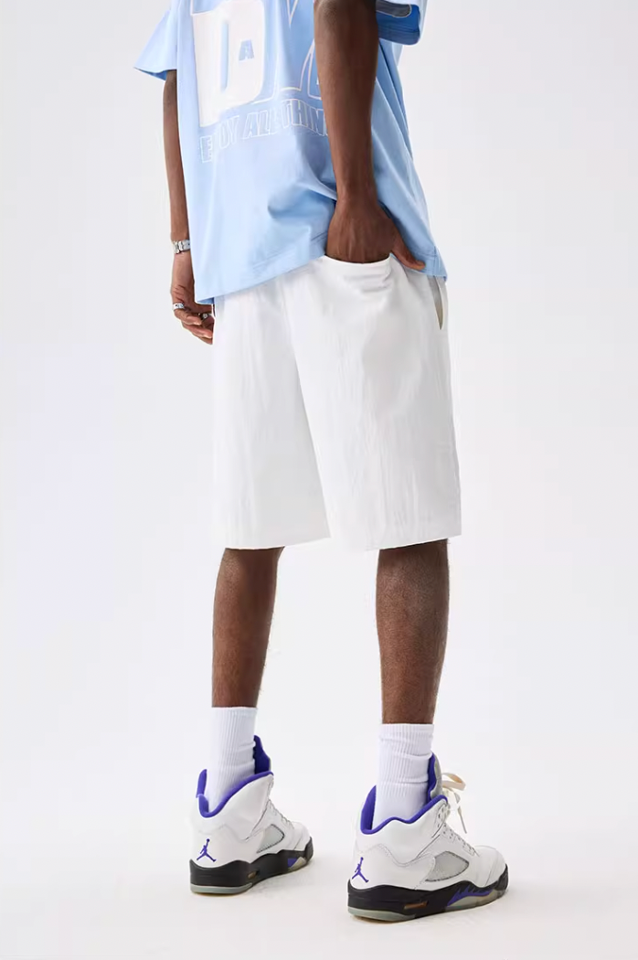 MEDM Nylon Letter Logo Sports Shorts