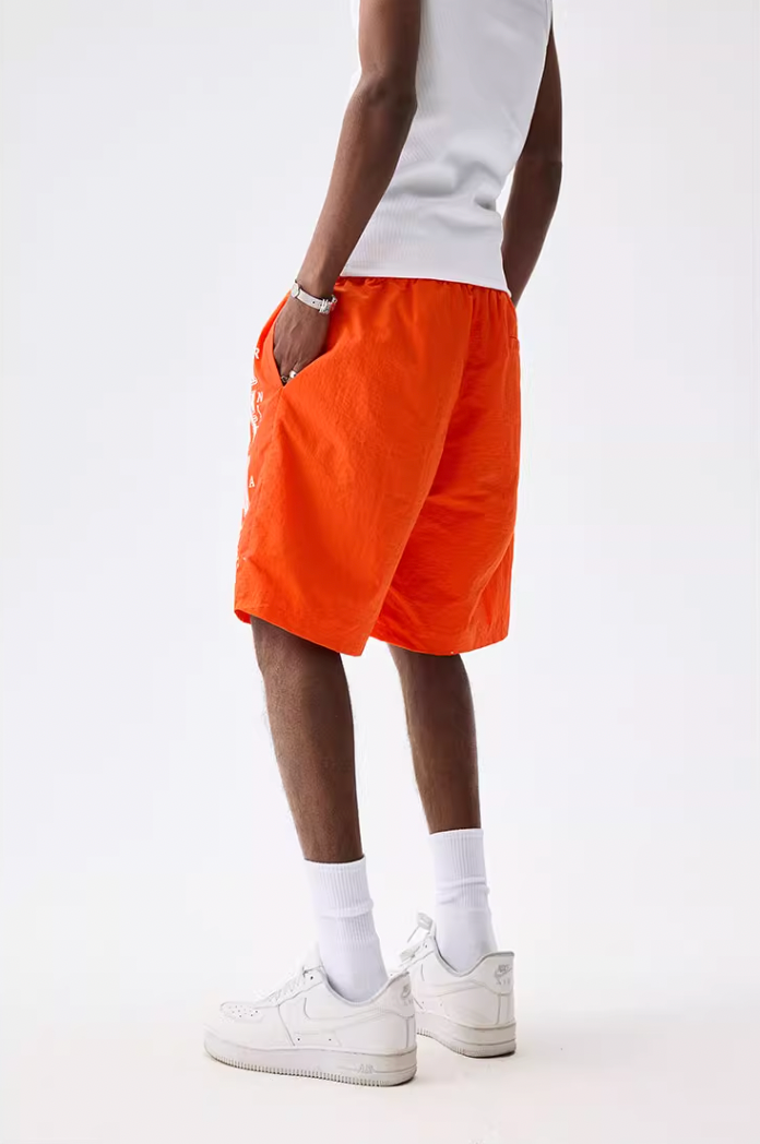 MEDM Nylon Letter Logo Sports Shorts