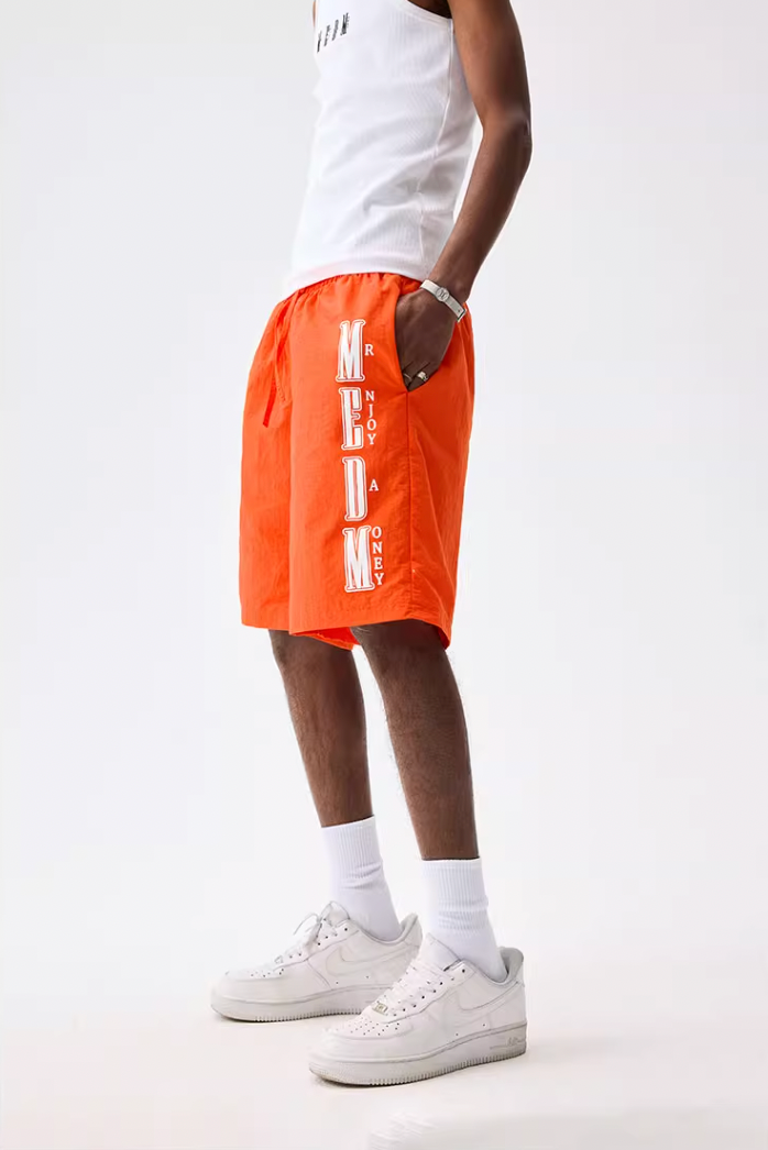 MEDM Nylon Letter Logo Sports Shorts