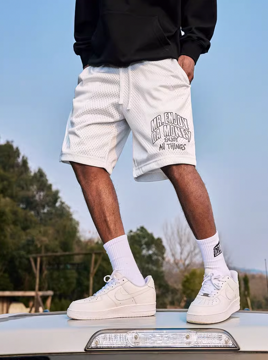 MEDM Logo Woven Mesh Shorts