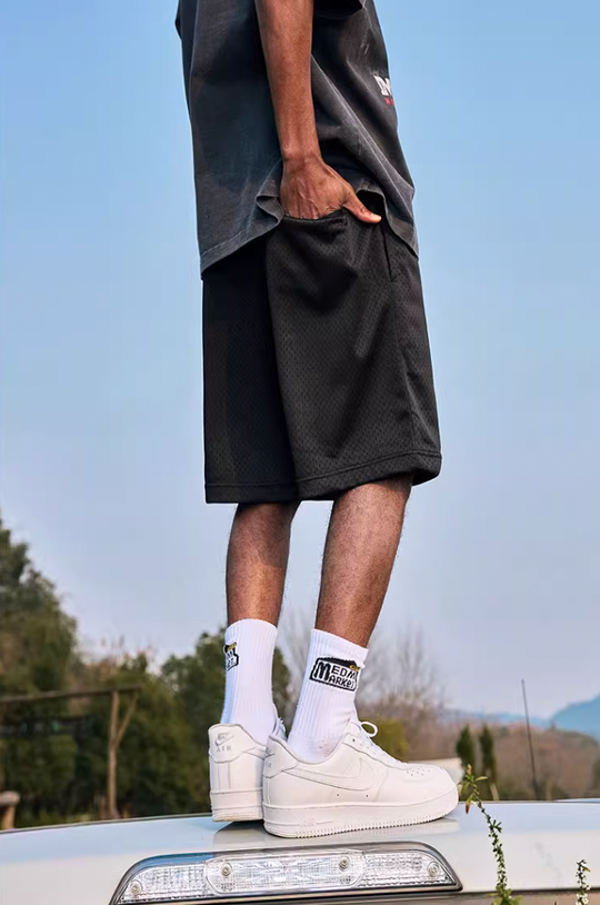 MEDM Logo Woven Mesh Shorts