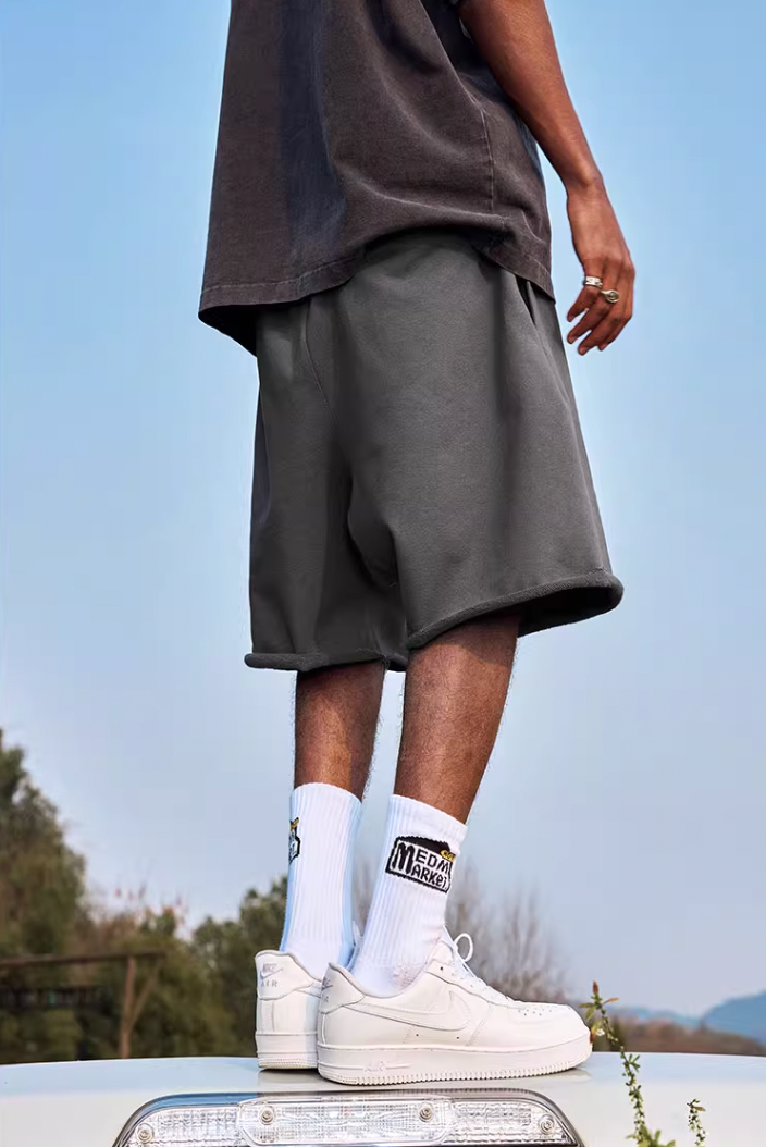 MEDM M Buckle Cut Off Shorts