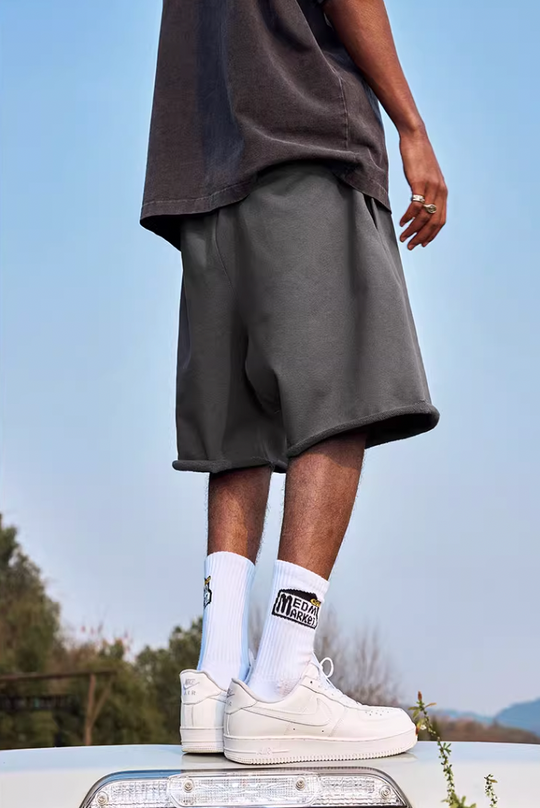 MEDM M Buckle Cut Off Shorts