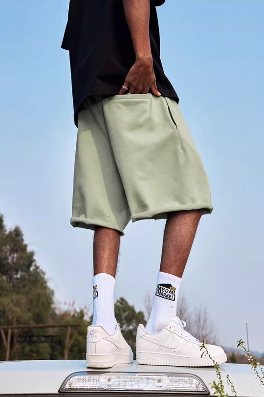 MEDM M Buckle Cut Off Shorts