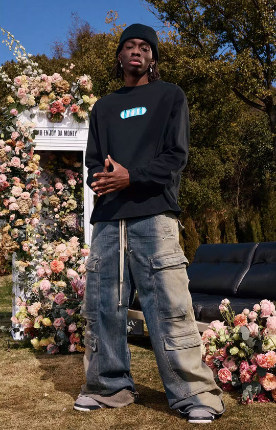 MEDM Basic Capsule Logo Letters Long Sleeved Tee