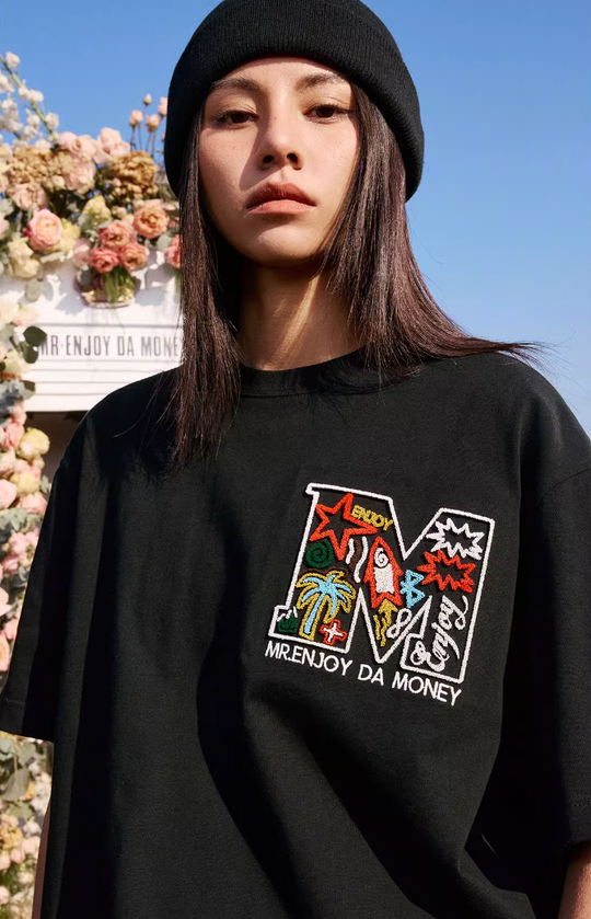 MEDM Coconut Star Embroidered M Label Tee