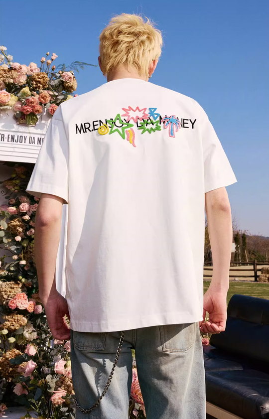MEDM Coconut Star Embroidered M Label Tee