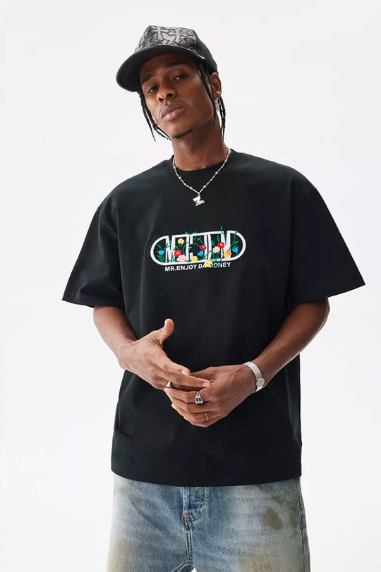 MEDM Capsule Floral Logo Print Tee