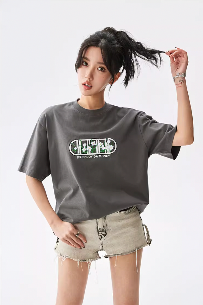MEDM Capsule Floral Logo Print Tee