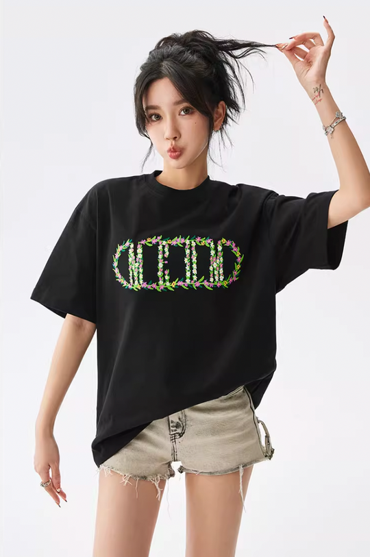 MEDM Capsule Wreath Embroidery Tee