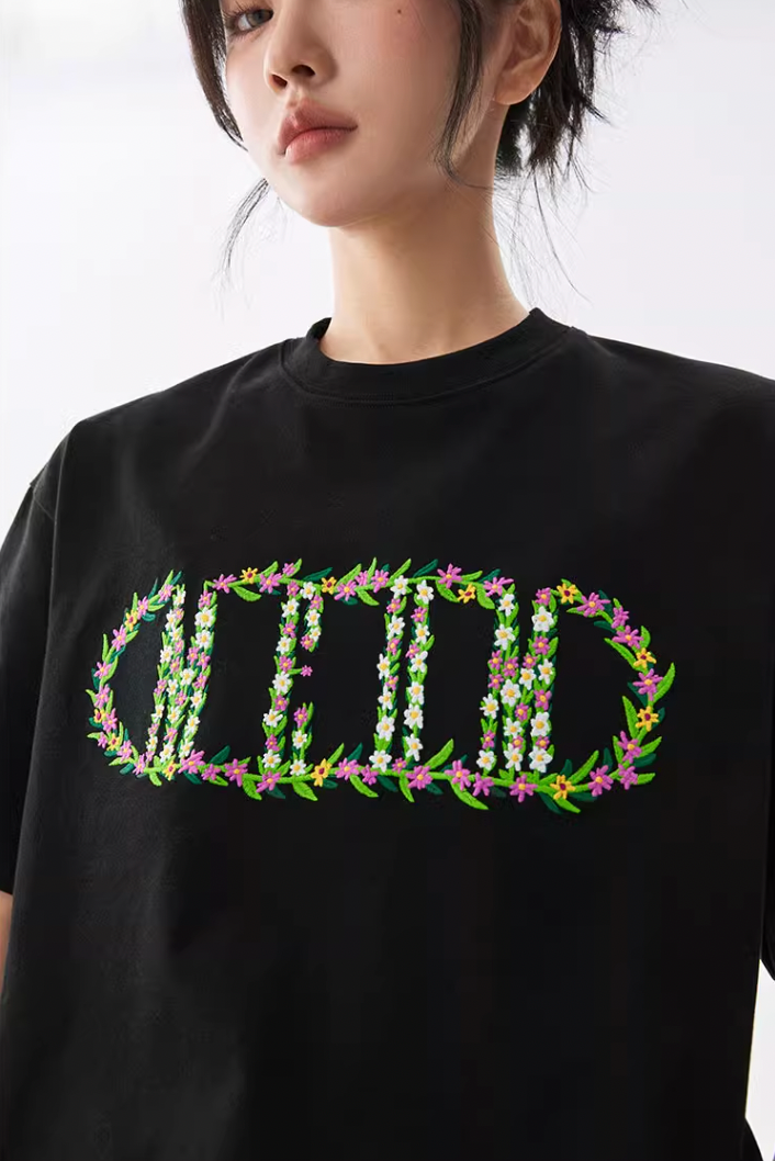 MEDM Capsule Wreath Embroidery Tee