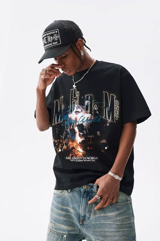 MEDM Lightning Printed Tee