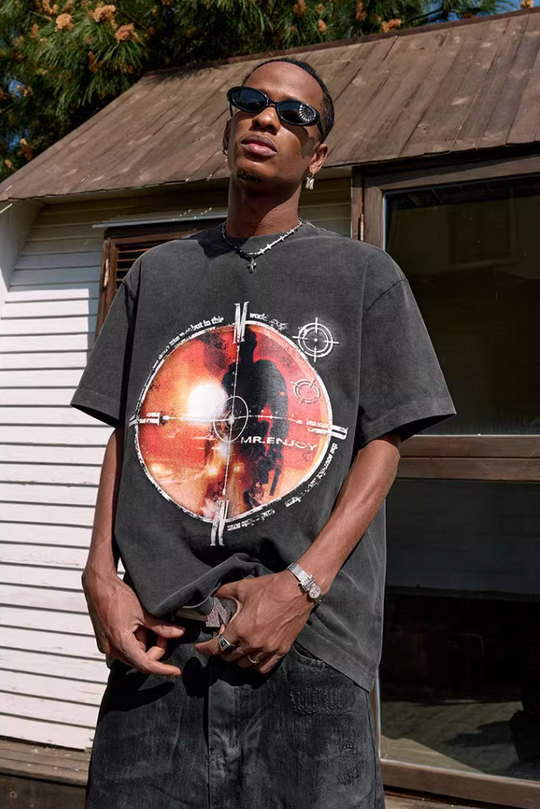 MEDM Washed Heat Set Oil Tee