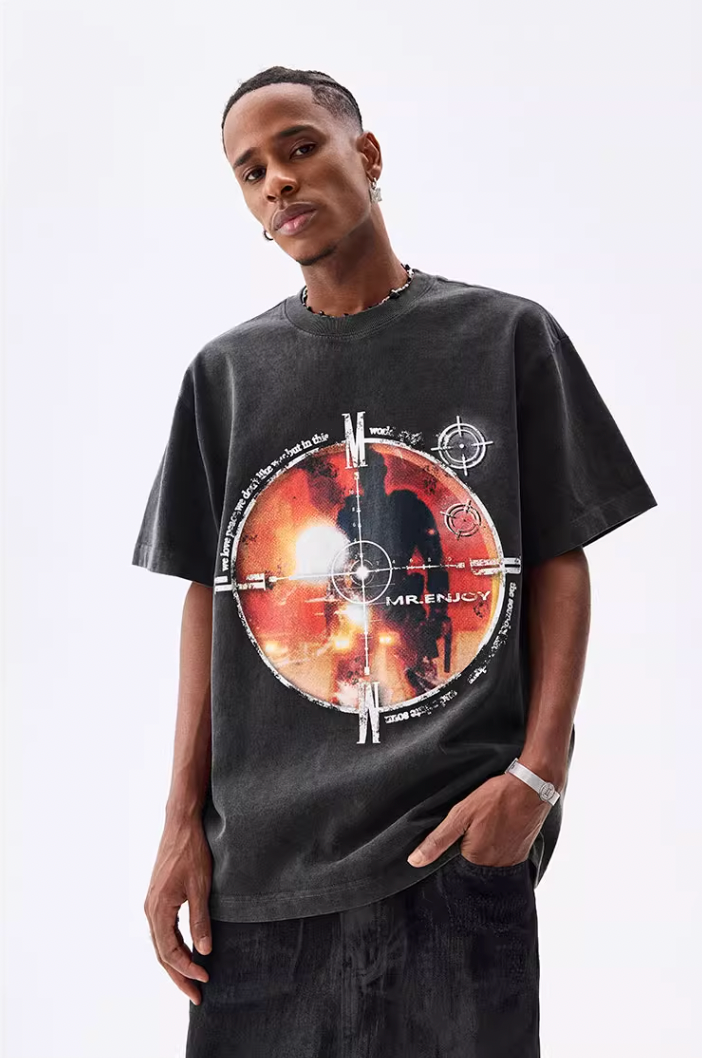 MEDM Washed Heat Set Oil Tee