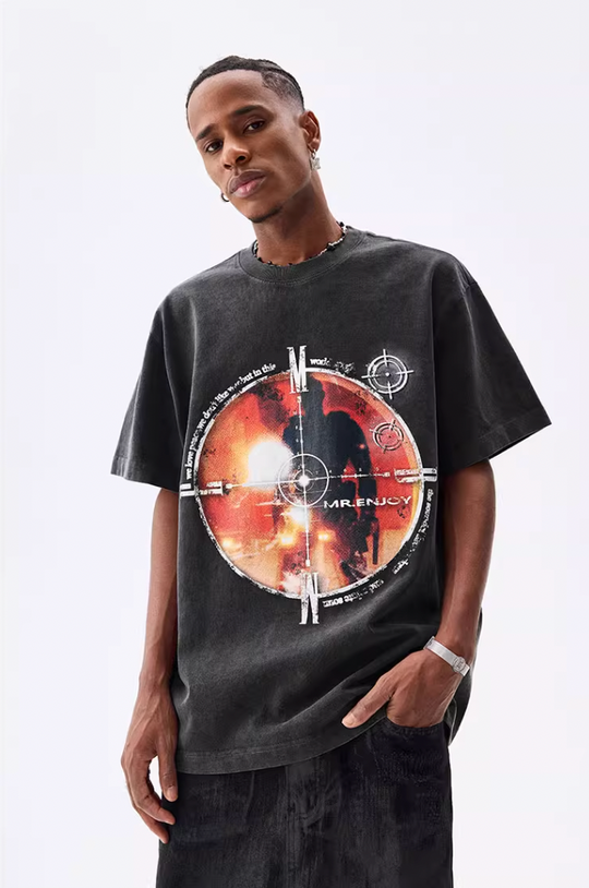 MEDM Washed Heat Set Oil Tee