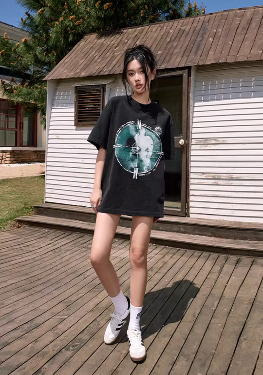 MEDM Washed Heat Set Oil Tee