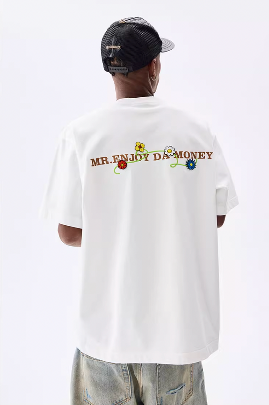 MEDM Floral Toothbrush Embroidery Tee