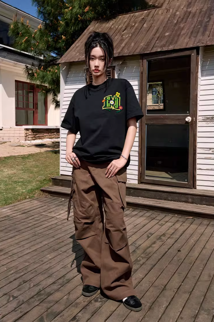 MEDM Floral Toothbrush Embroidery Tee