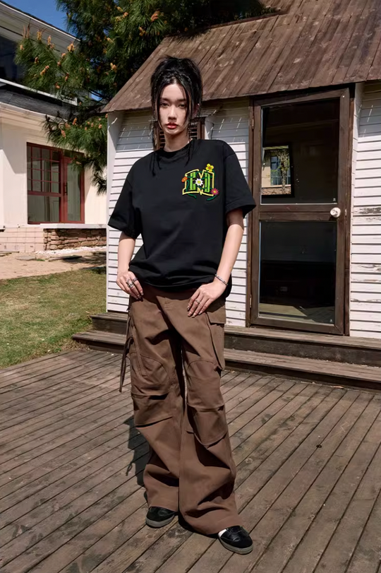 MEDM Floral Toothbrush Embroidery Tee