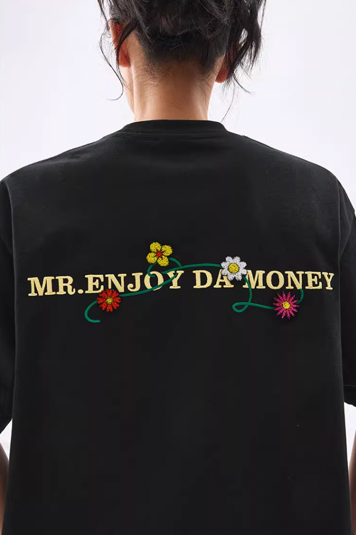 MEDM Floral Toothbrush Embroidery Tee