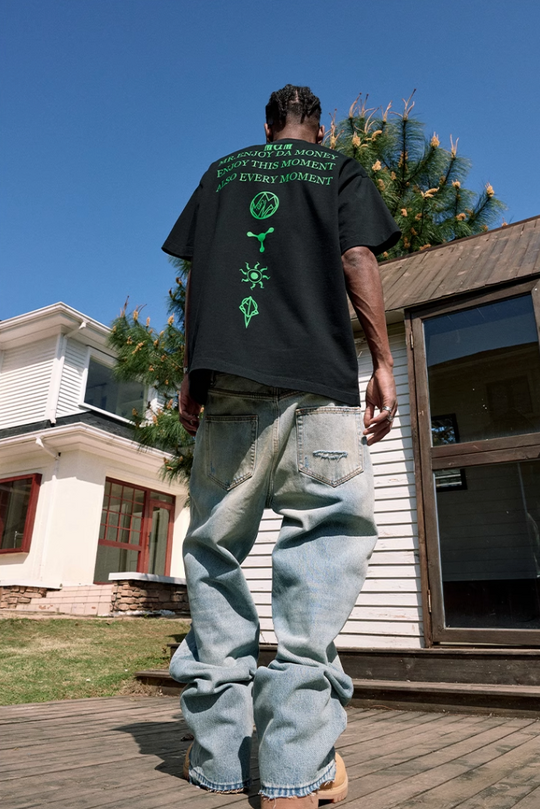 MEDM Letter Full Print Glow In The Dark Tee