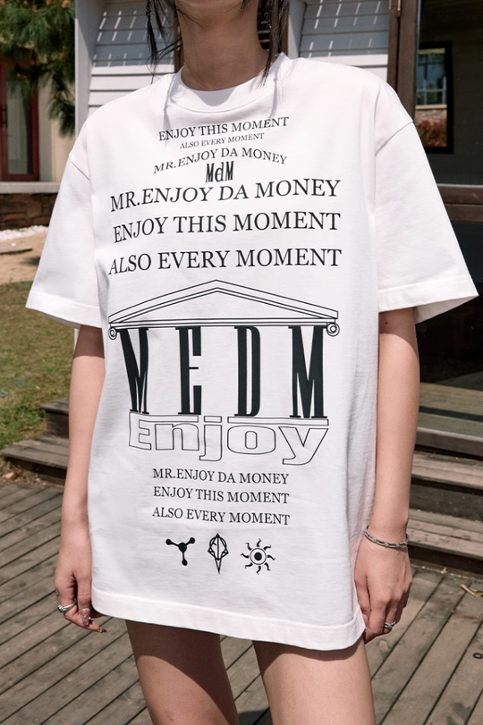 MEDM Letter Full Print Glow In The Dark Tee