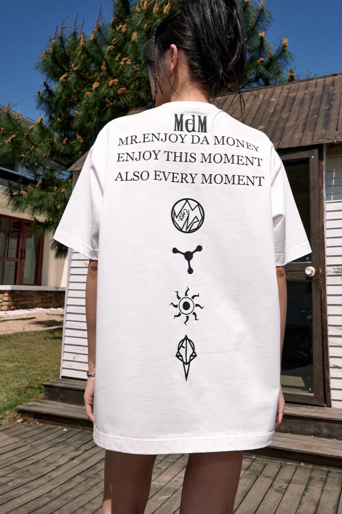 MEDM Letter Full Print Glow In The Dark Tee