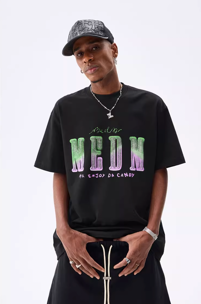 MEDM Sugar Frosted Fudge Gradient Printed Tee