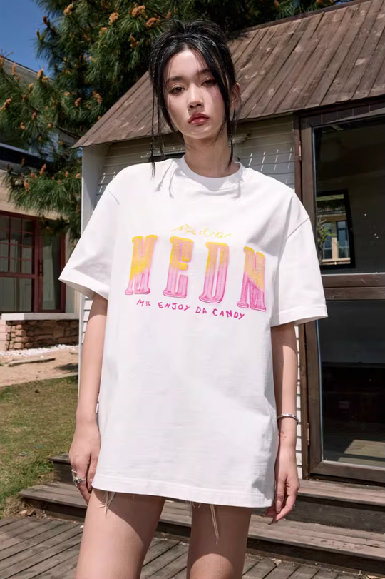 MEDM Sugar Frosted Fudge Gradient Printed Tee