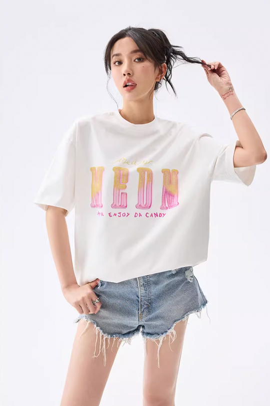 MEDM Sugar Frosted Fudge Gradient Printed Tee