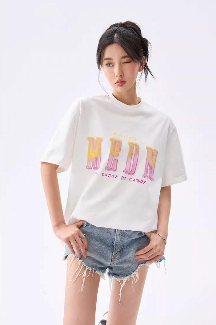 MEDM Sugar Frosted Fudge Gradient Printed Tee