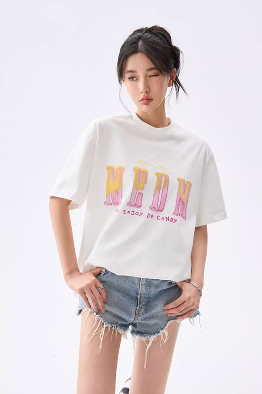 MEDM Sugar Frosted Fudge Gradient Printed Tee