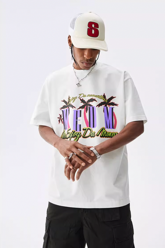 MEDM Coconut Tree Print Tee