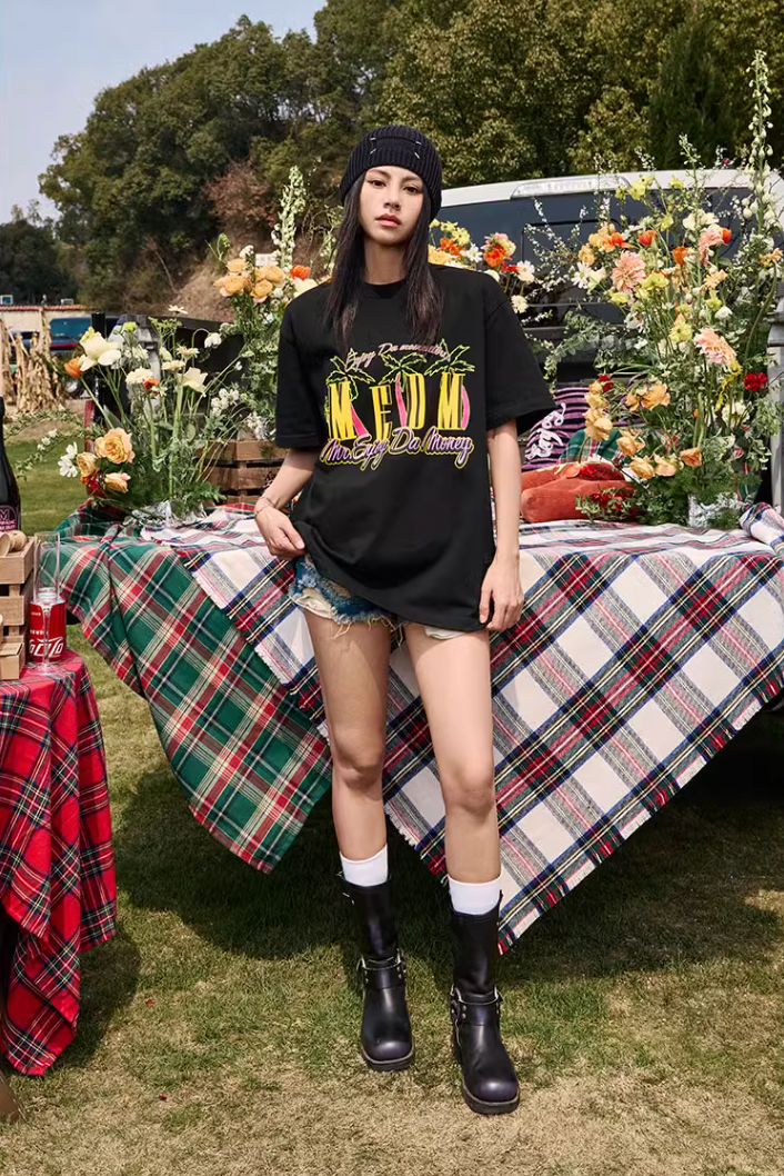 MEDM Coconut Tree Print Tee